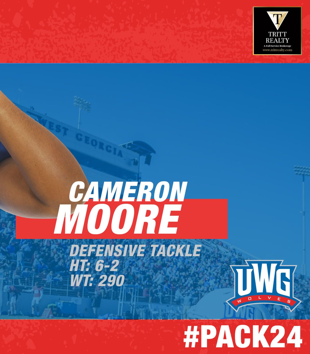 UWGFootball's tweet image. Explosiveness up front from the ATL 🧨

Cameron Moore
🏈: Defensive Lineman
🏡: Atlanta, GA
🎓: Jackson HS
📏: 6-2 | 290
📽️: hudl.com/v/2LSimb

#WeRunTogether | #Pack24 | @TrittRealty