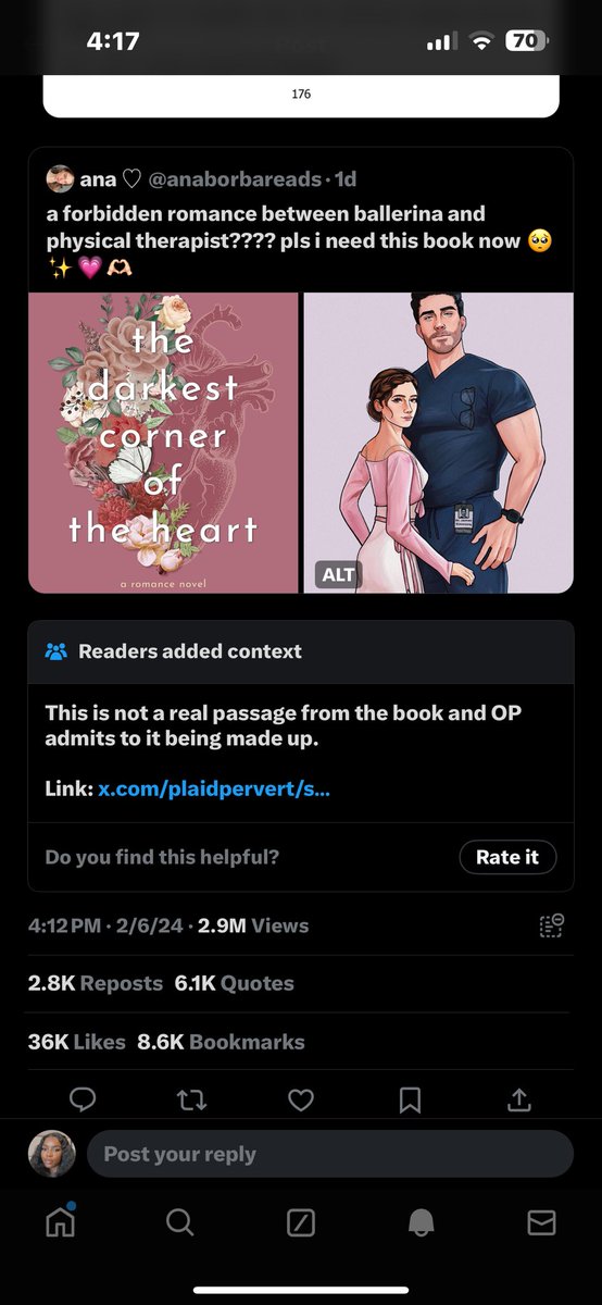 bookdndbusy's tweet photo. being weird enough to write a fake page from a book because you didn’t like the premise of it and using fake slurs to make the author look bad and trying to pass it off as a little “jokey joke” like yall are odd as hell this is someone’s career ? https://t.co/831TouwuhT
