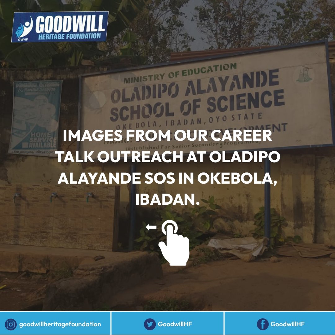 GoodwillHF's tweet photo. The essence of Career Counseling is to not only help the senior secondary students make the  right decisions they need to make now, but to give them the required knowledge and skills they need to make future career and life decisions. https://t.co/wgb6p6GE7F
