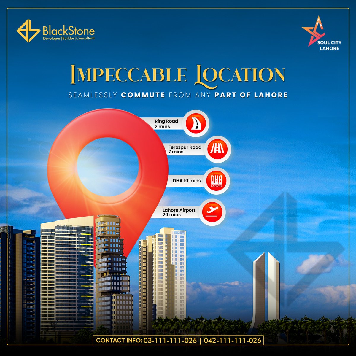 bstonepk's tweet photo. Navigate Lahore with ease. Soul City Lahore - Where Every Corner is Within Reach!

For more information, Call us today at
📞 042-111-111-026 or 03-111-111-026
Or visit our office on
📍 11-DD, CCA, PHASE 4, DHA, Lahore

#soulcity #soulcitylahore #BlackStoneGroup #realestate https://t.co/7rubq9TxnX