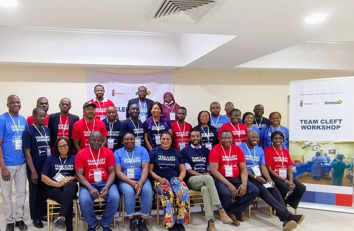 Day 2 of team cleft in #Nigeria 🇳🇬. Delighted to be leading this training with the amazing collaboration of @Smiletrain and #lifebox @SaferSurgery