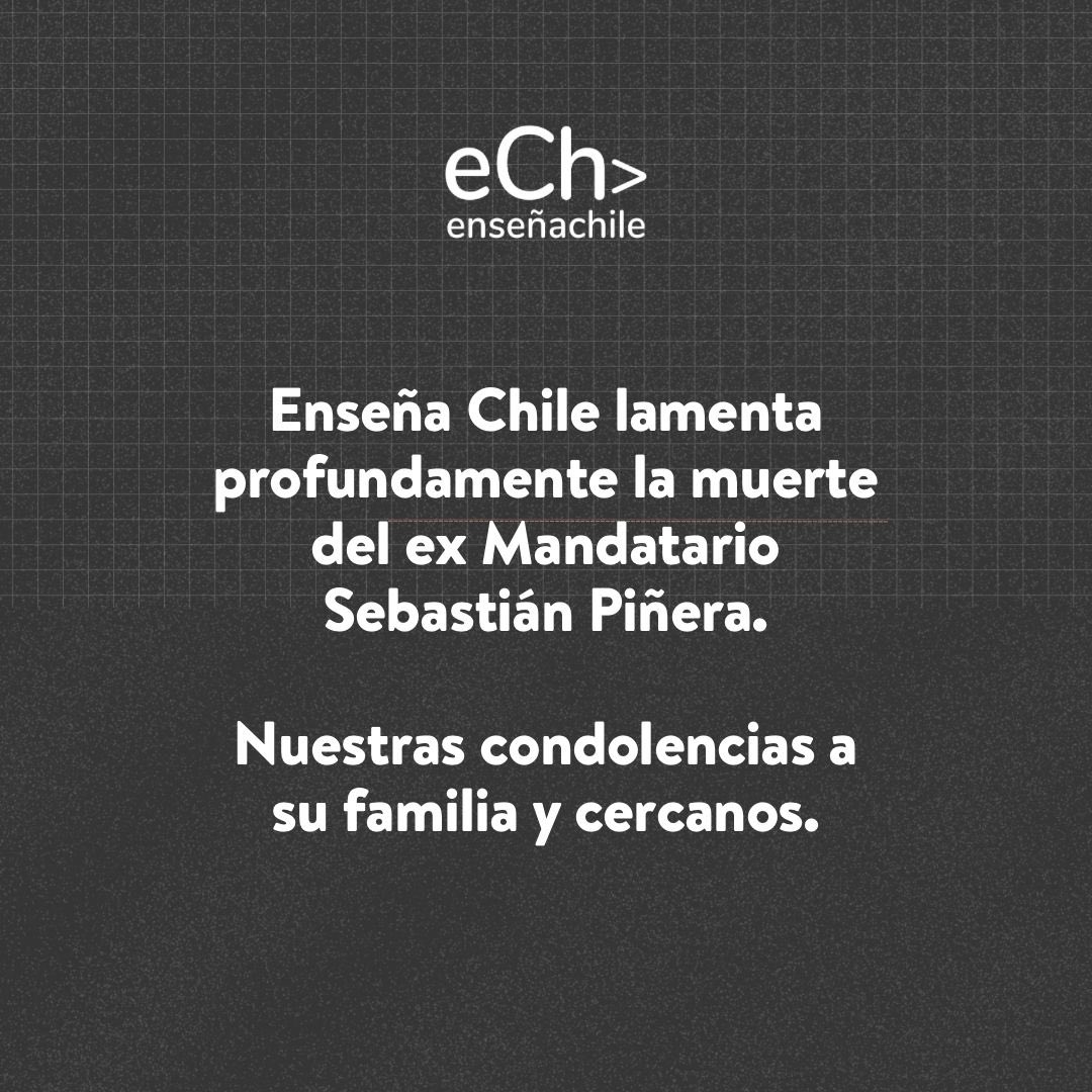 ensenachile's tweet photo. Lamentamos el fallecimiento del ex Presidente Sebastián Piñera. Nuestras condolencias a su familia, amigos y cercanos. https://t.co/EjDcTAgcAj