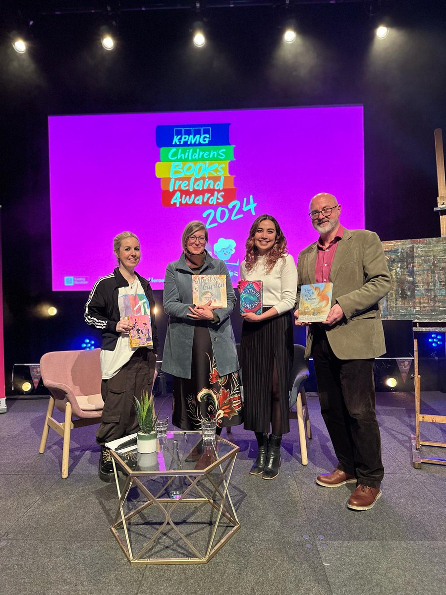 @PJLynchArt @CrescentArts We were delighted to have four of our 2024 shortlistees with us this morning at @CrescentArts, Belfast - congrats @IdreamofNarnia, Isla McGuckin, @ClaraKiyoko & @PJLynchArt! @kpmg_ireland #ReadingHeroes