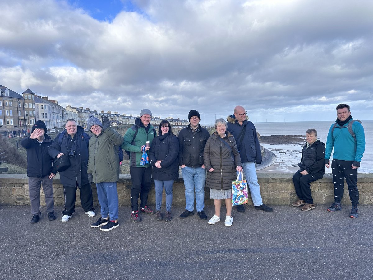 FriendsAction's tweet image. A fresh day out in Tynemouth at the weekend with our Saturday Social group. Also joined by the brilliant Kapow club. It was lovely to see some blue skies! #LearningDisability #autistic #Autism #Friendship