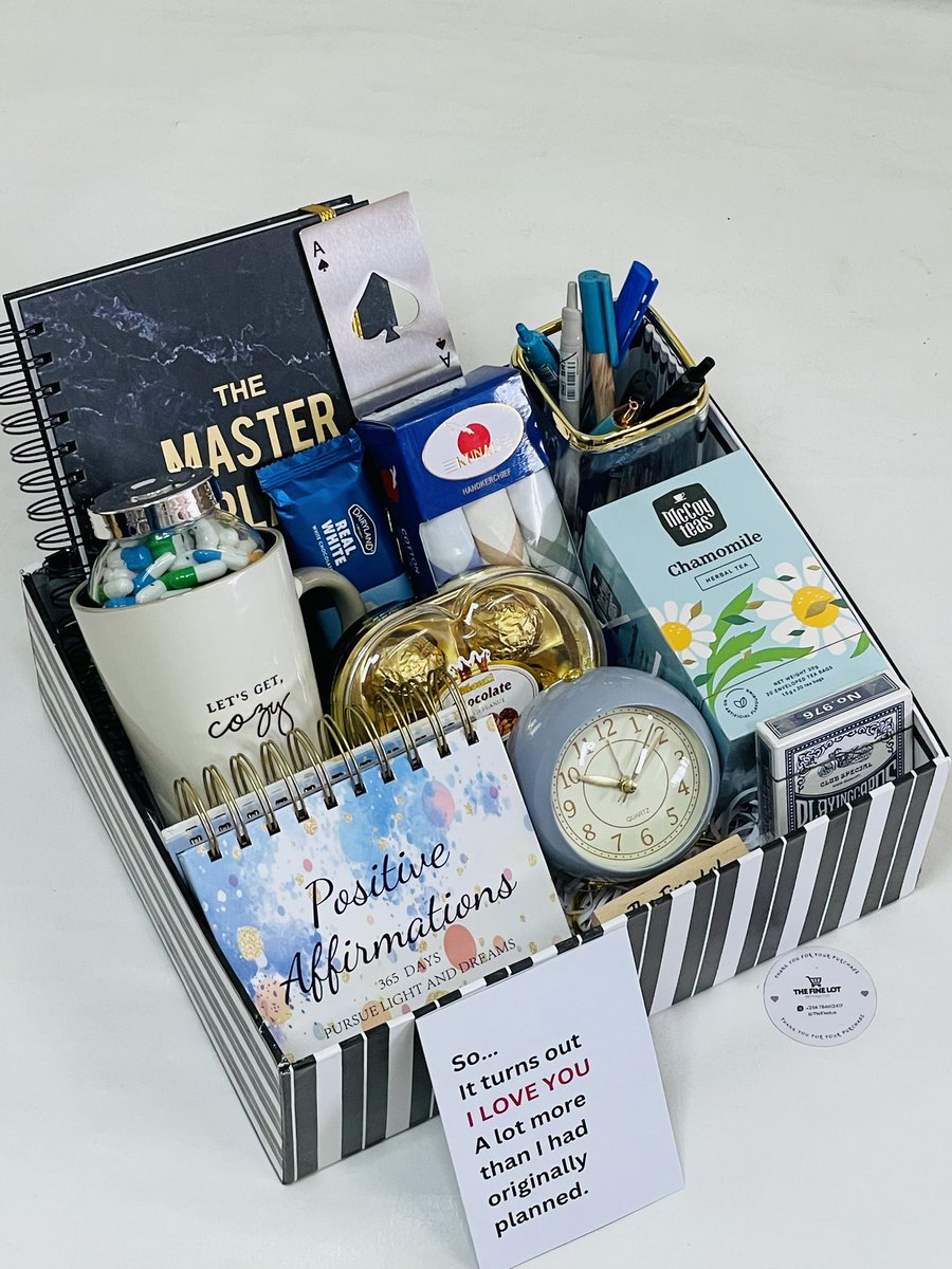 thefinelot's tweet photo. Need fancy gifts that will leave him speechless? Our fine selection is sure to impress!

Get this package for your man at only 340k 

We make packages according to your budget.. 
WhatsApp 0784612417 to order.

#TheFineLot 
#valentinesday2024 https://t.co/V846O7s9lR