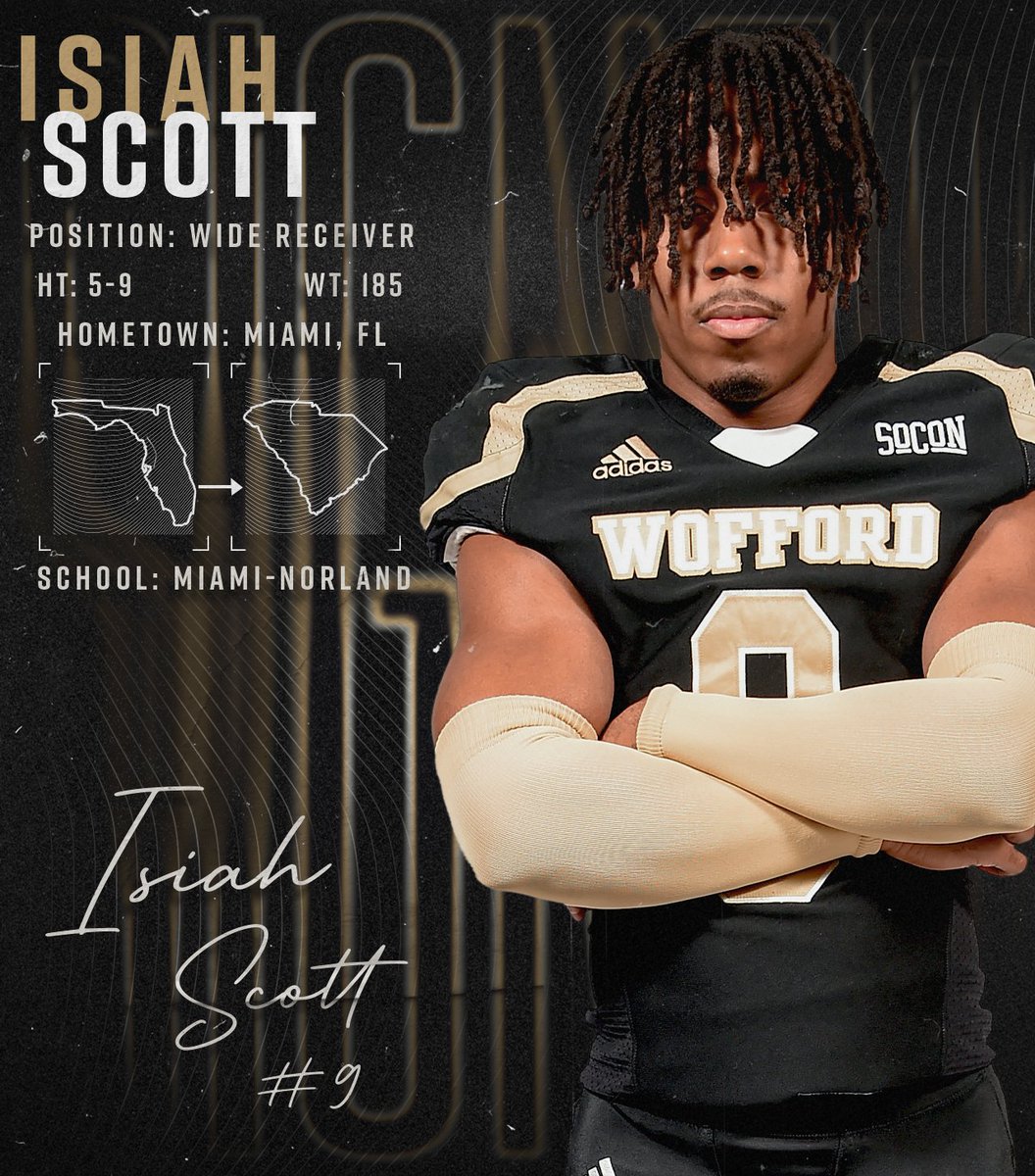 Welcome to the Wofford football family a wide receiver from Miami, Florida - Isaiah Scott!