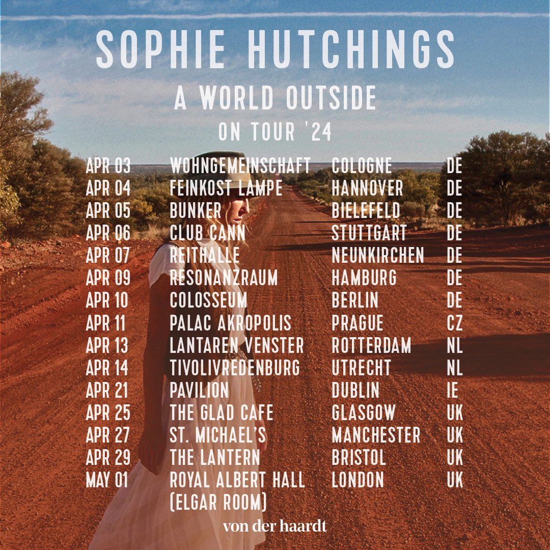 EUROPE, I'm looking forward to seeing you after so long! All tickets are now live which you can find details to here: sophiehutchings.com/live MELBOURNE, I’ll be seeing you in a couple of weeks….