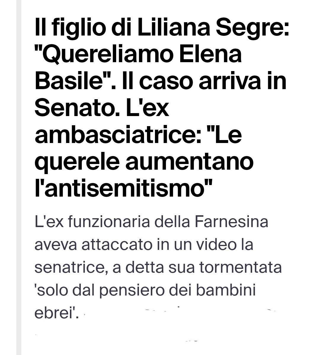 FioriFlavio's tweet image. L'ex ambasciatrice #Basile : "Le querele aumentano l'antisemitismo"

forse semplicemente diminuiscono il suo conto in banca e la costringono ad informarsi meglio prima di spargere falsità.