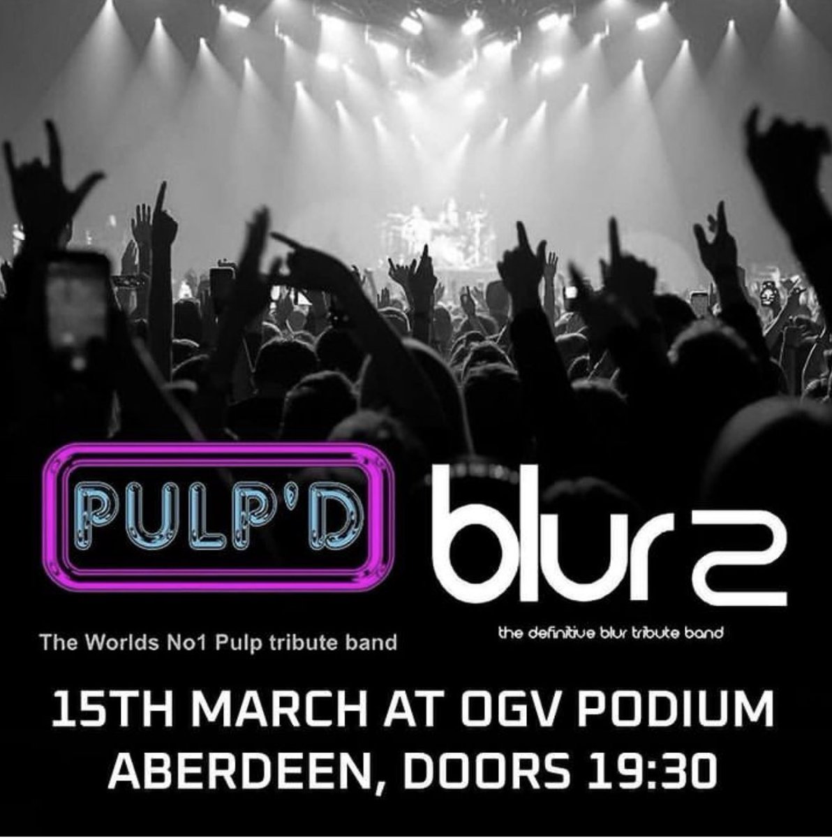 On Friday the 15th of March, the 2 very best tributes to Blur and Pulp will be sharing the stage in Aberdeen for a night packed with your favourite Britpop hits🤘

 📍OGV PODIUM, 15TH MARCH

More information and tickets: shorturl.at/ILP49 🔗

#blur #pulp #britpop #aberdeen