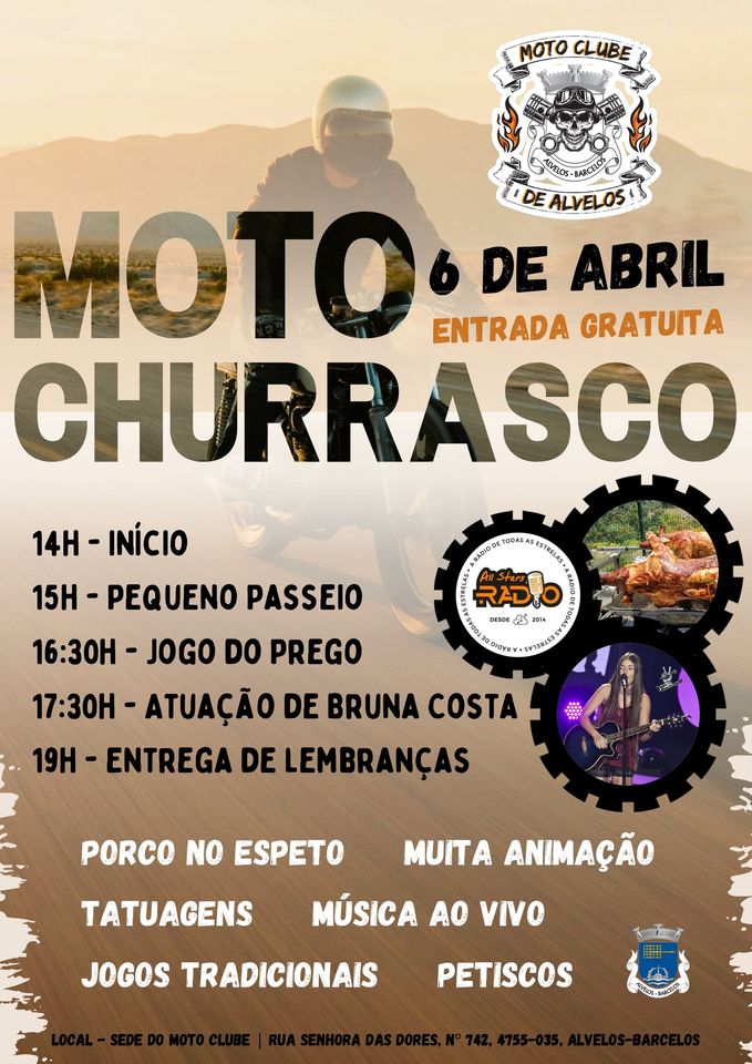 _AllStarsRadio_'s tweet photo. Moto Churrasco do Moto Clube de Alvelos
Vai haver animação alegria, musica, jogos tradicionais, boa comida e melhor bebida.
Teremos a actuação de Bruna Costa e claro a All Stars Radio a animar o pessoal.
Vem fazer parte deste convívio, vem divertir-te connosco!
#allstarsradio https://t.co/o4dADiYk07