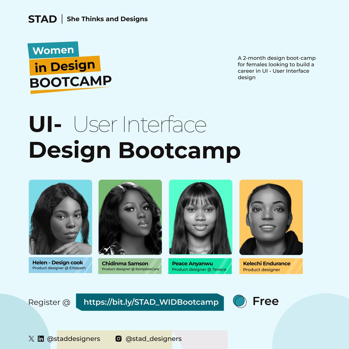 MASTER USER INTERFACE DESIGN FROM INDUSTRY EXPERTS

Get ready to master the art of UI design from these amazing industry experts,
@helen_chinweike  <a href="/ChidinmaSamson1/">DINMA👩🏽‍💻❤️</a> <a href="/Peacee_Anyanwu/">Peace Anyanwu</a> @endurance_kel
 guiding you toward creating digital experiences that are visually stunning.