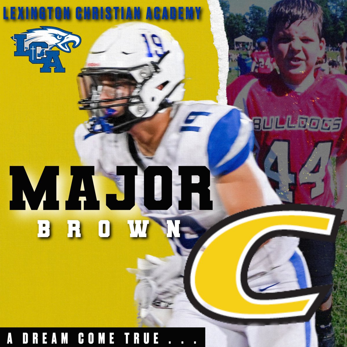 #DREAMCOMETRUE as senior Major Brown will continue his playing career at Centre College! #WEARELCA