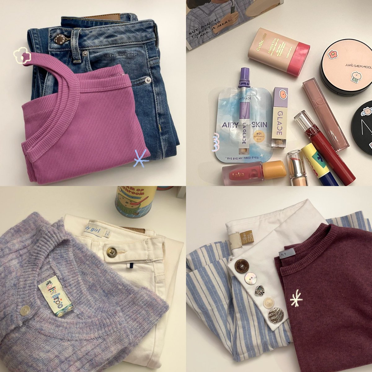 ifeelsopeach's tweet photo. 彡 เธรดรวม ootd สีสันสดใส ฉบับแมทช์มาให้แล้ว ที่พีชชอบใส่ กับ make up look น่ารักๆ ที่ควรมีติดกระเป๋าคับ 🍅🌈💞🧤⭐️ https://t.co/GJaHfvqyFx
