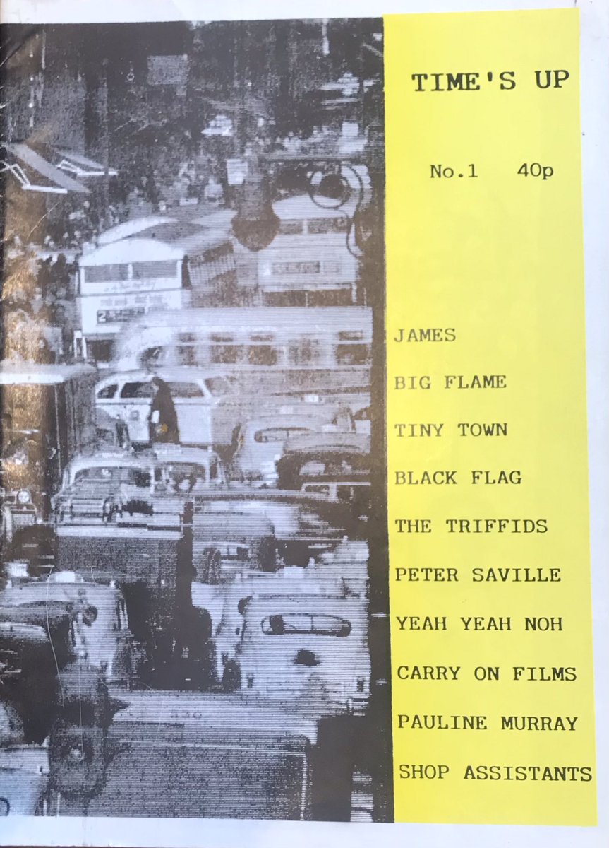Mr_Dave_Haslam's tweet photo. I have boxes and boxes of these early/mid 1980s fanzines, made with love and full of gems…

Cool Notes (originating from Telford)
Time’s Up (Chelmsford)
Slow Dazzle (Greenock)
Especially Yellow (East Grinstead) https://t.co/iqDwm03xRD