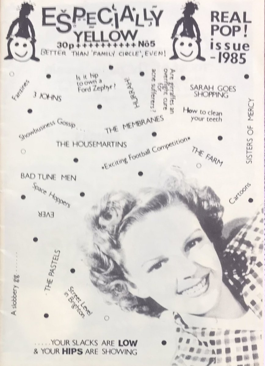 Mr_Dave_Haslam's tweet photo. I have boxes and boxes of these early/mid 1980s fanzines, made with love and full of gems…

Cool Notes (originating from Telford)
Time’s Up (Chelmsford)
Slow Dazzle (Greenock)
Especially Yellow (East Grinstead) https://t.co/iqDwm03xRD
