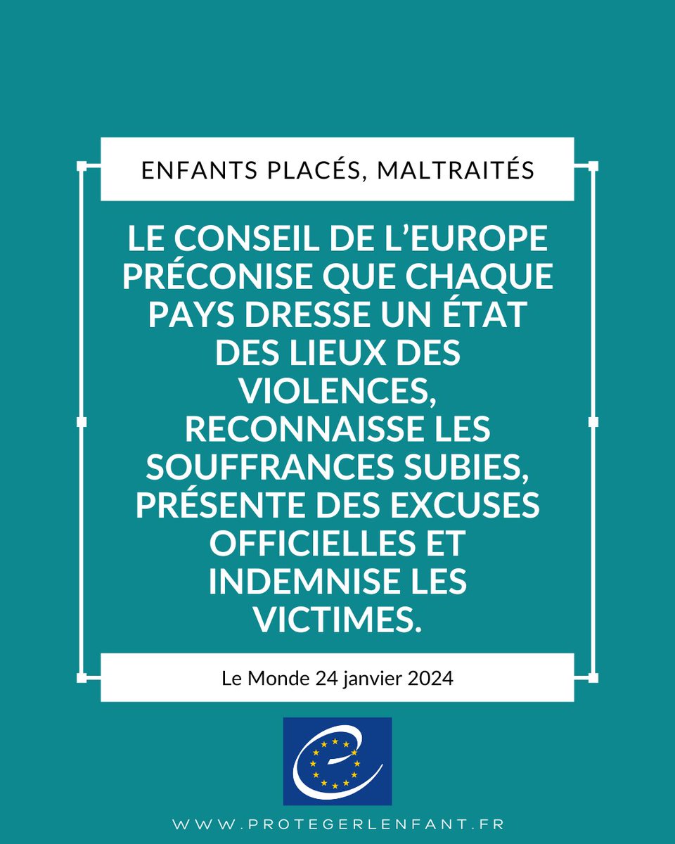 🔶 Une résolution de l’Assemblée parlementaire du Conseil de l’Europe demande que les Etats membres fassent toute la lumière sur les actes de #maltraitance envers les #enfants, qu’il s’agisse de #violencesphysiques, psychologiques, sexuelles ou d’adoptions forcées. #violences 1️⃣