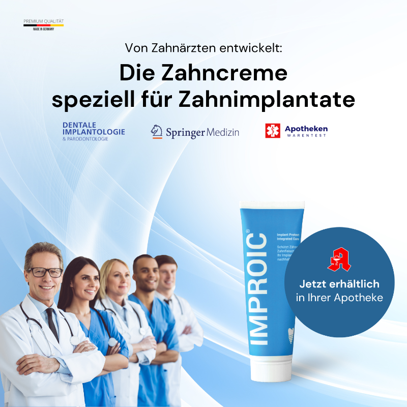 IMPROICDental's tweet photo. IMPROIC® wurde speziell für Zahnimplantate in Kooperation mit der Universität Innsbruck entwickelt. 
🌱 Mit wirksamen Naturstoffen 
🇩🇪 Made in Germany