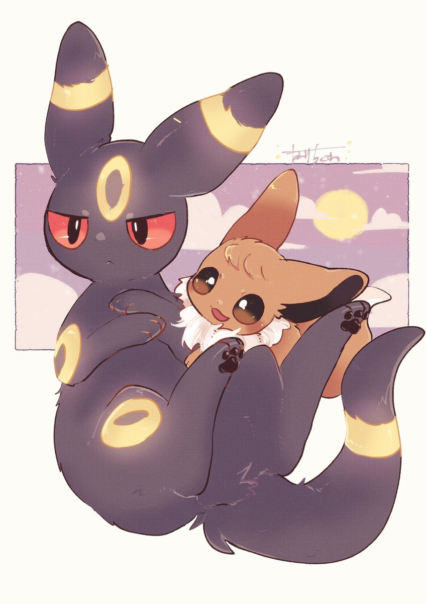 ブラッキー「#ブラッキーの日 」|ねりちくわのイラスト