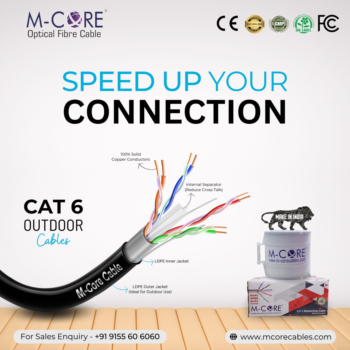 mcorecables's tweet photo. Unleash Superior Connectivity with M-Core Cat 6 Outdoor Cables! Weather-proof, high-speed, and durable. Perfect for all outdoor networking needs. Upgrade now for unmatched performance!
#MCoreCables #Cat6Outdoor #ethernet #internetserviceprovider #INTERNET #Cat6Cable https://t.co/NjAifXeSzD