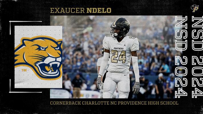 Congratulations <a href="/Exaucer_ndelo0/">Exaucer Ndelo</a> on signing with <a href="/AverettFootball/">Averett Football</a> 
#NSD24 
#OTB 
#GOLDBLOODED 
@ProvSports2023 
<a href="/ProvBoosterClub/">PHS Panther Athletic Club</a>