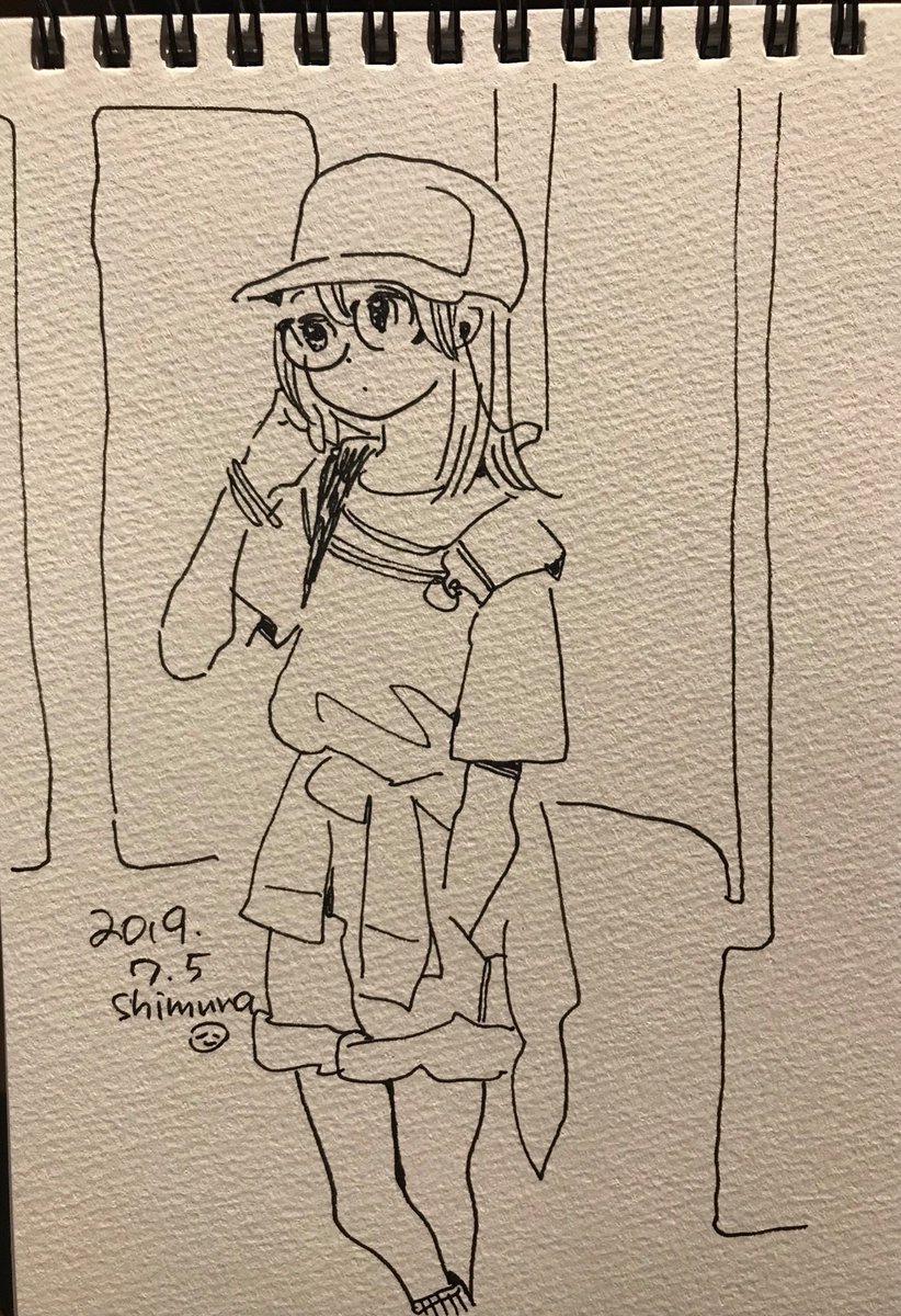 いま手元に残ってるかわからないアラレちゃん風おんなのこの絵。 
