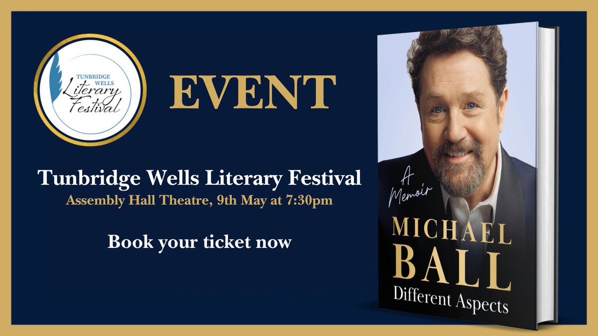 Thrilled to confirm I’ll be opening the #tunbridgewellsliteraryfestival on Thursday 9th May. Tickets available from assemblyhalltheatre.co.uk/whats-on/micha…