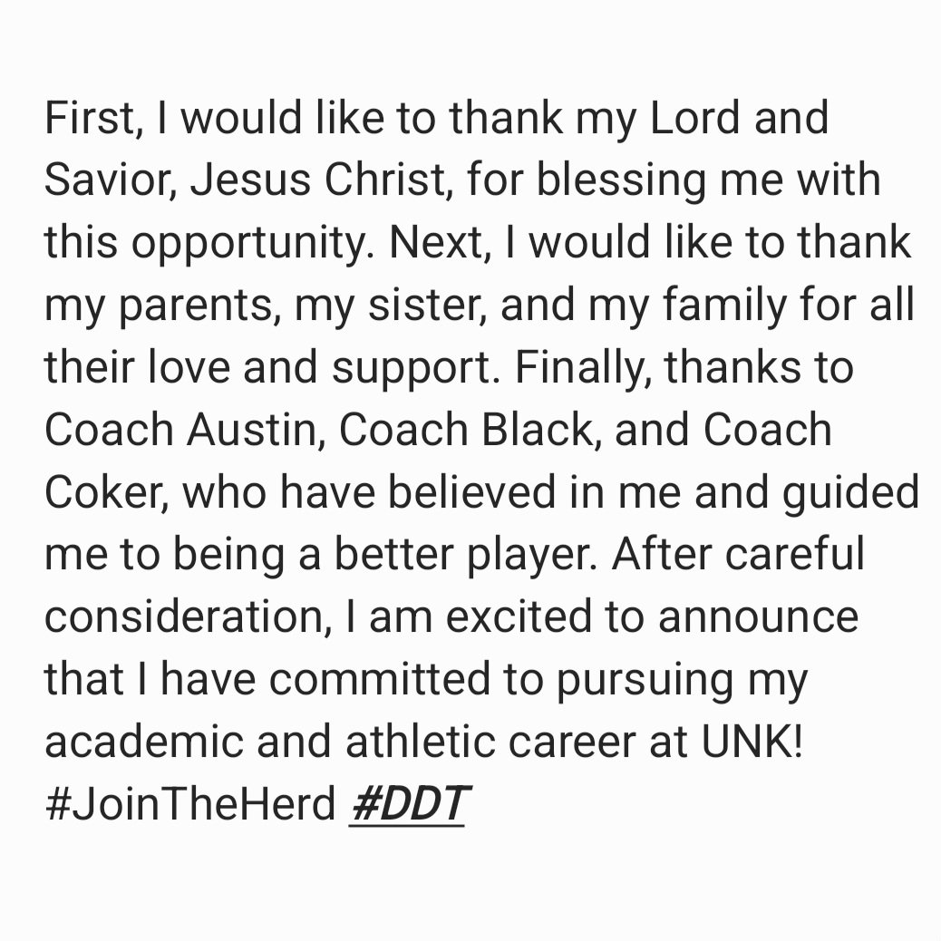 KalebTheKicker's tweet photo. After careful consideration, I have decided to commit to the University of Nebraska Kearney to continue my athletic and academic careers. #Jointheherd @UNK_Football @CoachRHeld @_CoachDelk @PiratesPiperFB @CoachBlack24 @A_Errthum17 @KohlsKicking https://t.co/ff8fwZqvmU