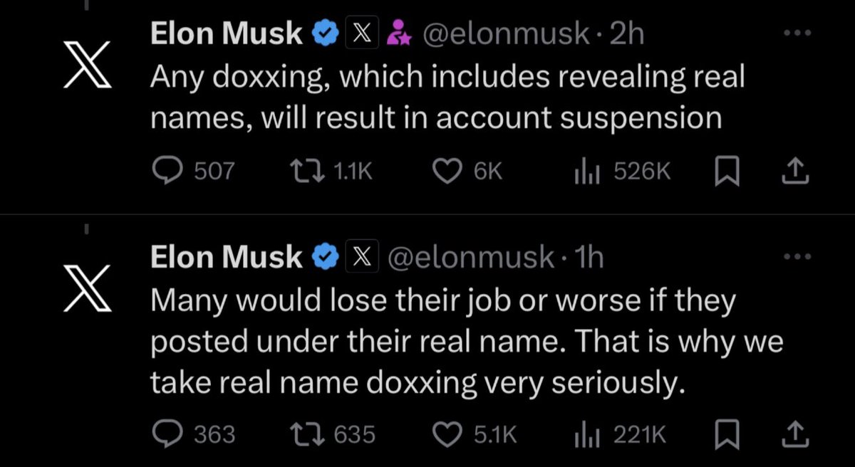 CensoredMen's tweet photo. This post is still up with 1.3m views @elonmusk.

The account is also still active.

Just yesterday you stated:

"Any doxxing, which includes revealing real names, will result in account suspension."

Well @canarymission did that and more.

What actions will be taken? https://t.co/3GFPJYCZbx