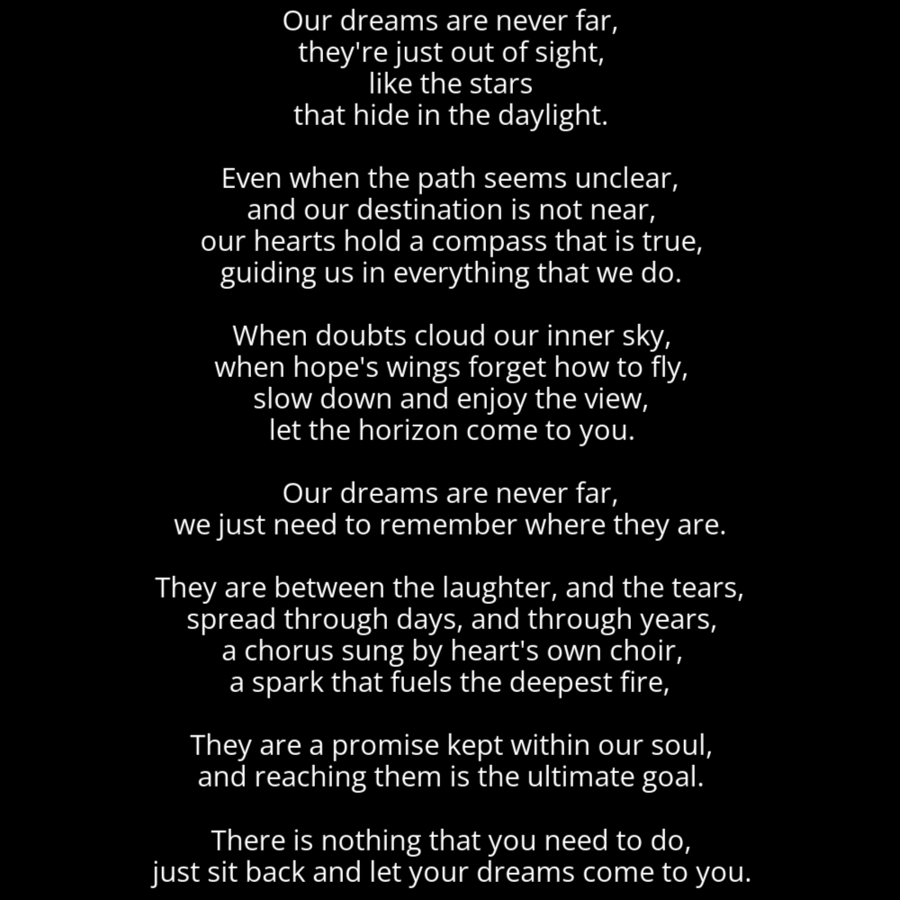 GeometricPoems's tweet photo. There are so many dreams that people are trying to reach. They are what propels our soul to keep going; they are a north star.

Continue reading: https://t.co/b72sh793Ke

#GeometricPoems #WritingCommunity #PoetryTwitter #PoetryCommunity #Poem #Poet #Poetry https://t.co/ViQ5qLrJk7