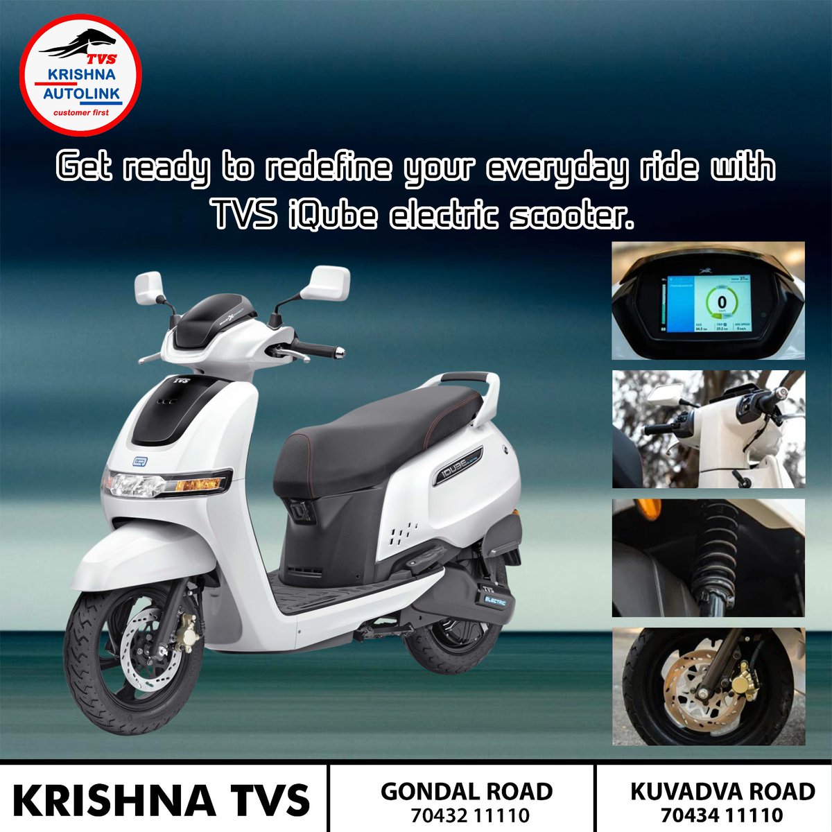 AutolinkKr7435's tweet image. Get ready to redefine your everyday ride with TVS iQube electric scooter 
.
.
.
#krishnaautolink #tvsscooter #tvsiqube #jupiter12 #bestbike #tvssport #tvsmotorcompony #jupitermx135 #jupitermxking #jupitermxold #jupiter130cc #jupiterlookstyle #tvsiqube #tvsiqubeelectric #TVSiQube