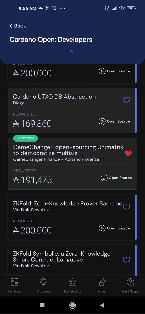 👀 #7 in #Top10 Cardano Open for High Score Impact 🚀 ✨Care for wallets to open-source their code? ✅Vote: keyword 'GameChanger' #Catalyst #Fund11 Thanks!!!