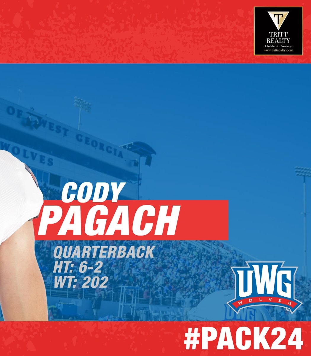 UWGFootball's tweet image. A ⭐️⭐️⭐️ quarterback 👀

Cody Pagach
🏈: Quarterback
🏡: Franklin, TN
🎓: Alcoa HS
📏: 6-2 | 202
📽️: bit.ly/488lL6I

#WeRunTogether | #Pack24 | @TrittRealty