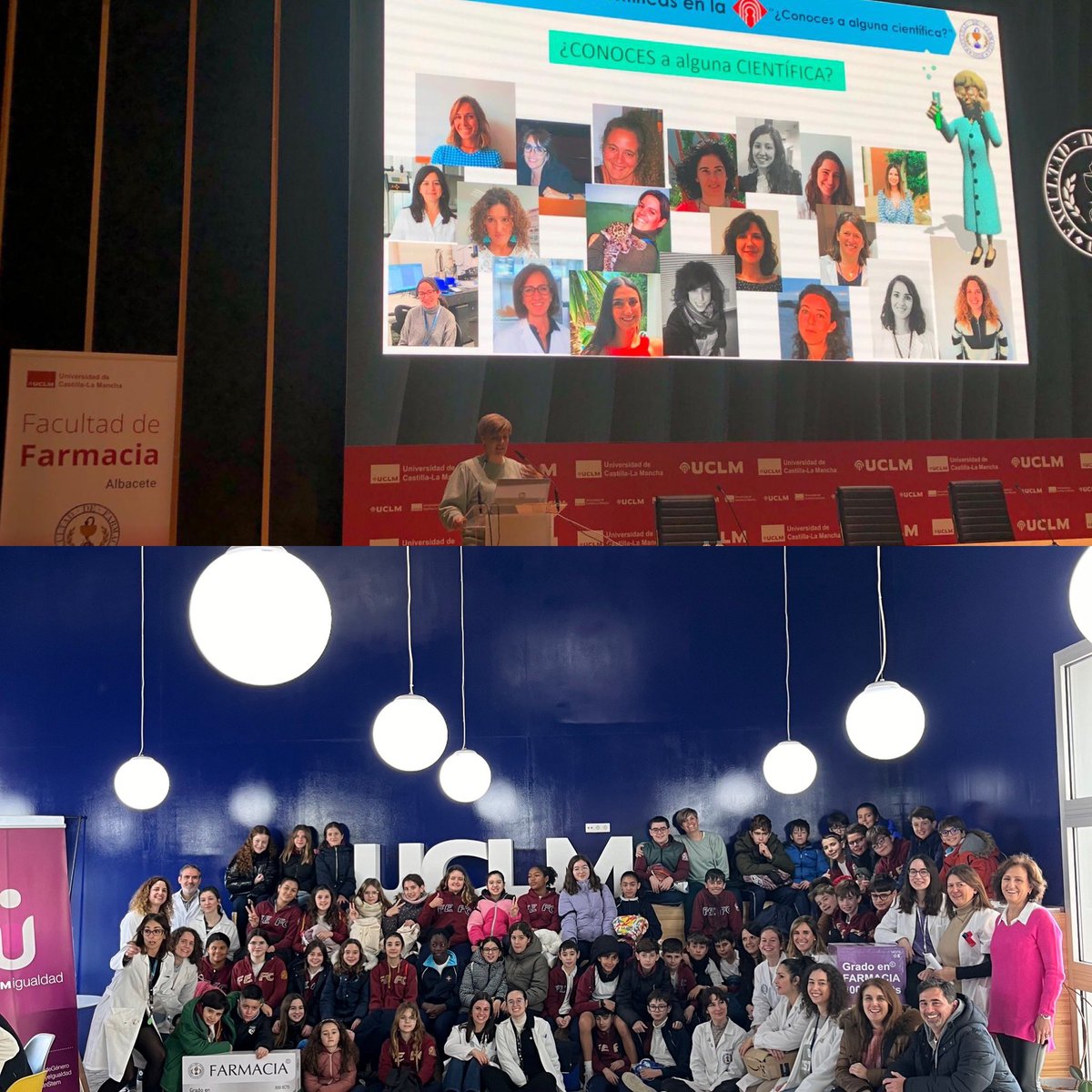 FarmaciaAB_UCLM's tweet photo. Mañana emocionante celebrando nuestro 11F junto con @dominicas_fefc. ¡Gracias a tod@! #SoycientificaUCLM @UCLMdivulga @Igualdad_UCLM @NodoAmitClm https://t.co/lJjo4YCpGq