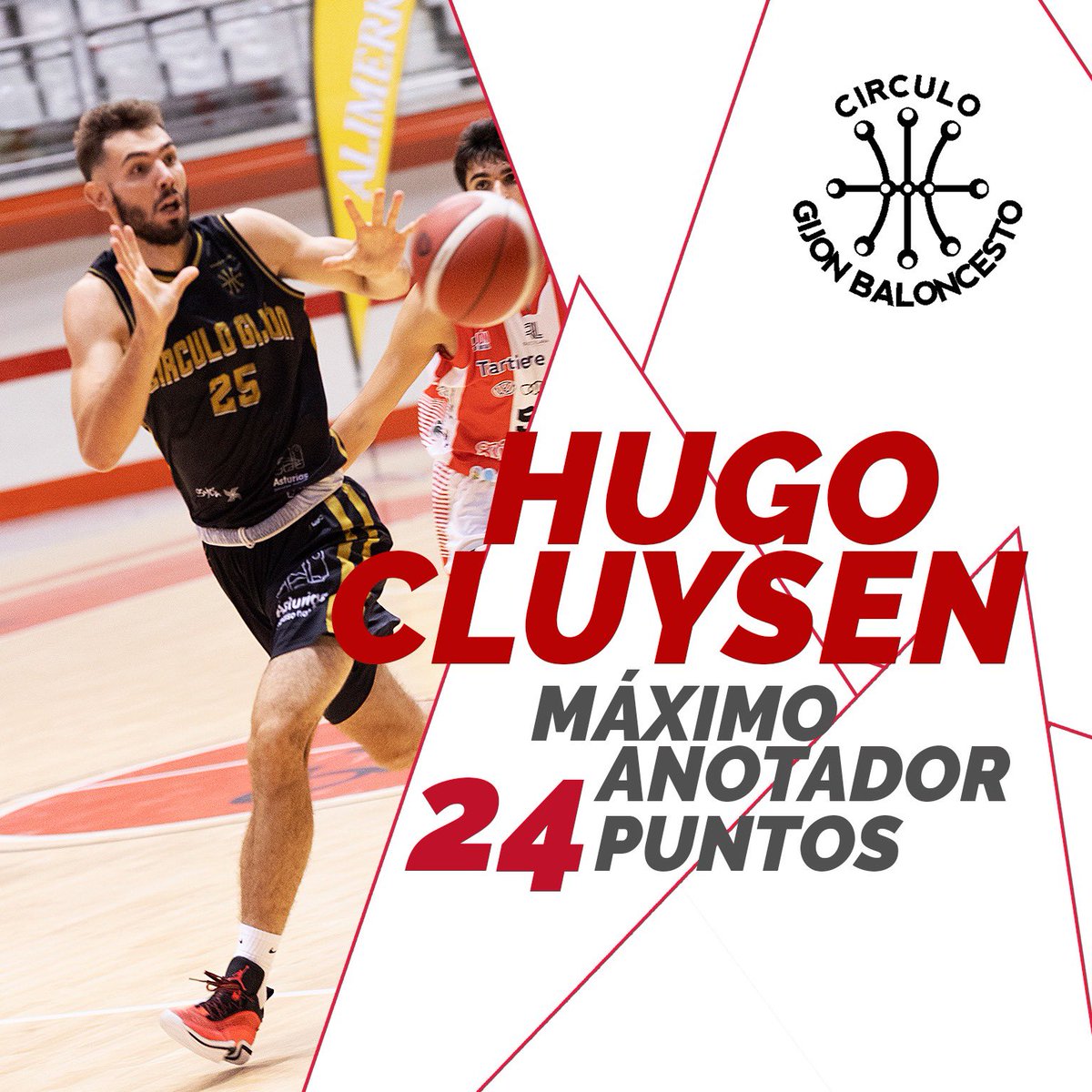 👉 Está semana nuestro máximo anotador coincide con el MVP y es…🥁

🔥 HUGO CLUYSEN 🔥

🏀 24 puntos

🎉¡Vamos @hugo_cluysen a por el siguiente partido! 💪

#somoscirculo #aceptamoseldesafio #únetealcírculo #ligaeba🏀 #quenotelocuenten #maximoanotador #xixon