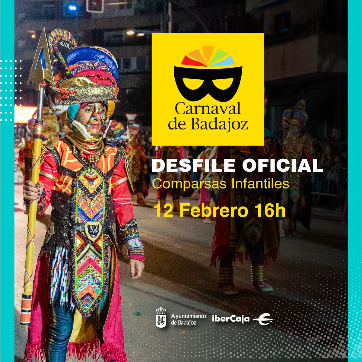 Aplazado al lunes el Desfile Infantil del Carnaval de Badajoz

☔ La previsión meteorológica motiva el aplazamiento del Desfile Infantil del #carnavaldebadajoz y se celebrará finalmente el lunes.

📅 Lunes, 12 de febrero
🕔16:00 h.

carnavaldebadajoz.org/2024/02/07/apl…