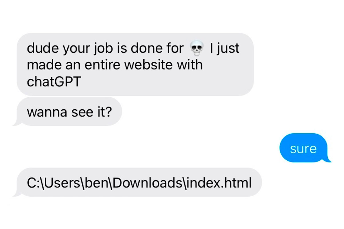 yash_poniya's tweet image. That one friend who say's Chatgpt will overtake programmers job 👨💻 😂.
#programmingjoke #programming #funwithcode #HTML #webdeveloper