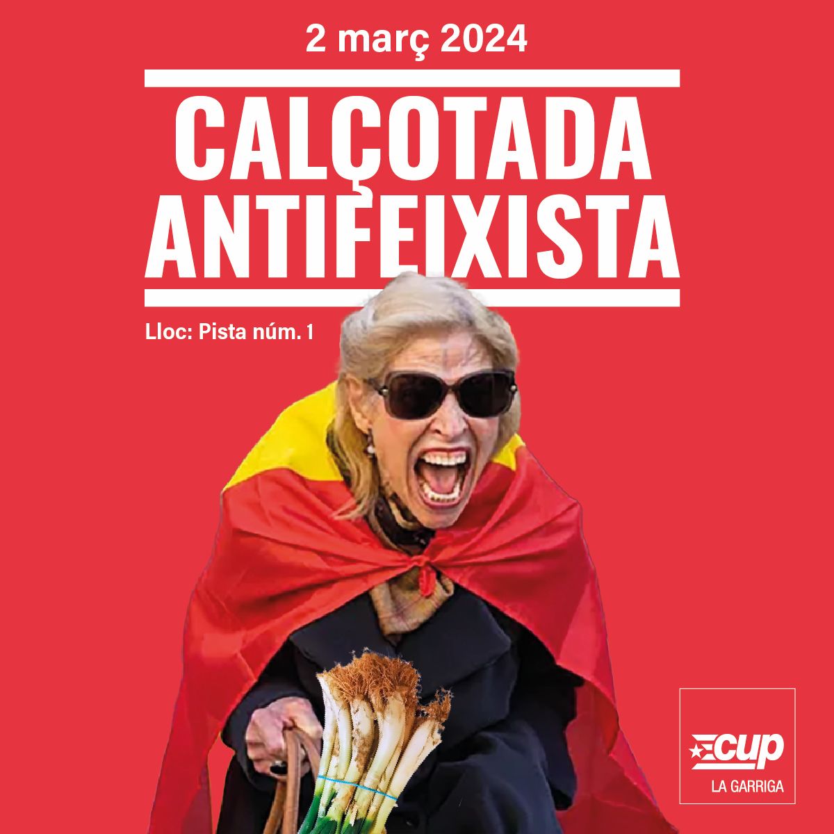 cuplagarriga's tweet photo. 😱 Ja la tenim aquí!!

✏️ Aneu-vos reservant la data, arriba la calçotada antifeixista de la @cuplagarriga.

🥁 Aviat us anirem descobrint el cartell i algunes sorpreses que tenim preparades! https://t.co/oVRUcsX62q