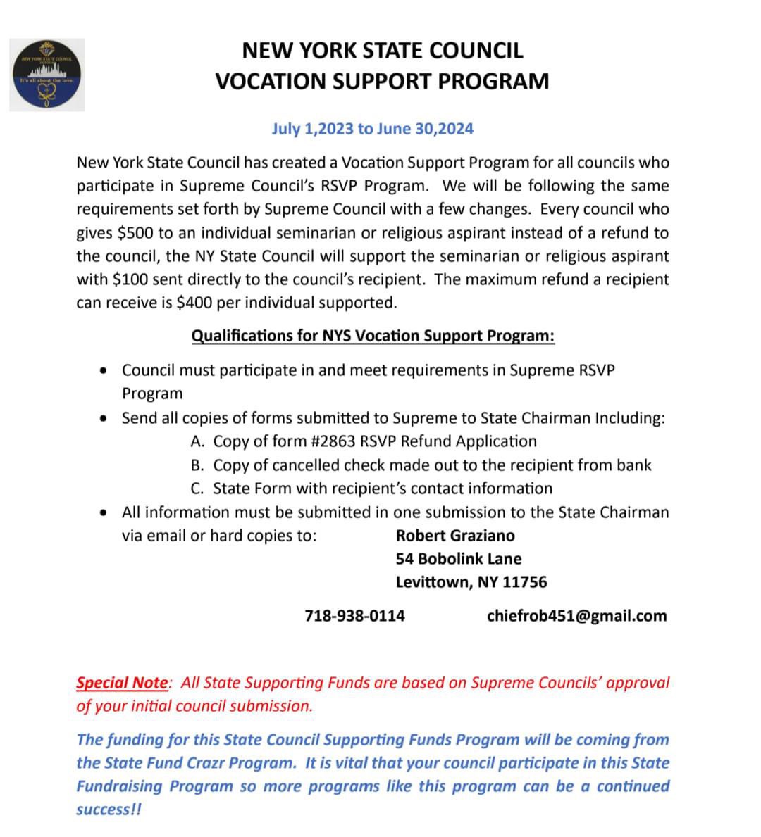 nyskofc's tweet photo. The NYS Council Knights of Columbus is introducing the NYS ASAP &amp; NYS VOCATION SUPPORT Programs. Download the forms the State website at https://t.co/MZvFO2gXxt.@NYCatholicRadio @LaGrangeKofC @KofC https://t.co/m03xKFXNYJ
