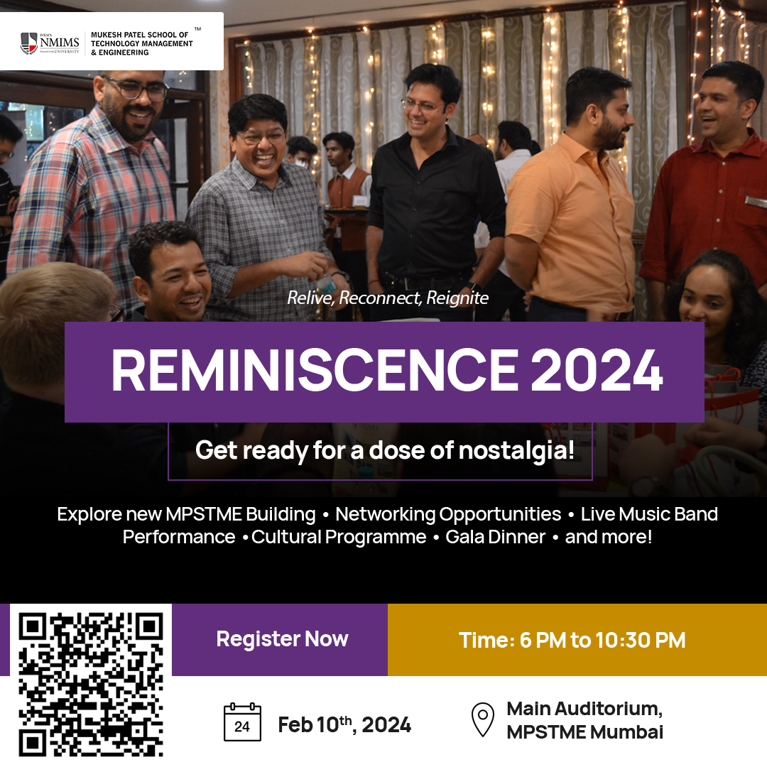 Attention #alumni and students! Join us at the Main Auditorium on February 10th for a memorable alumni gathering.
Get ready to dive into #nostalgia, reconnect with old friends, and revive the sense of community.
Don't miss out on #REMINISCENCE2024 – Scan the QR Code now!