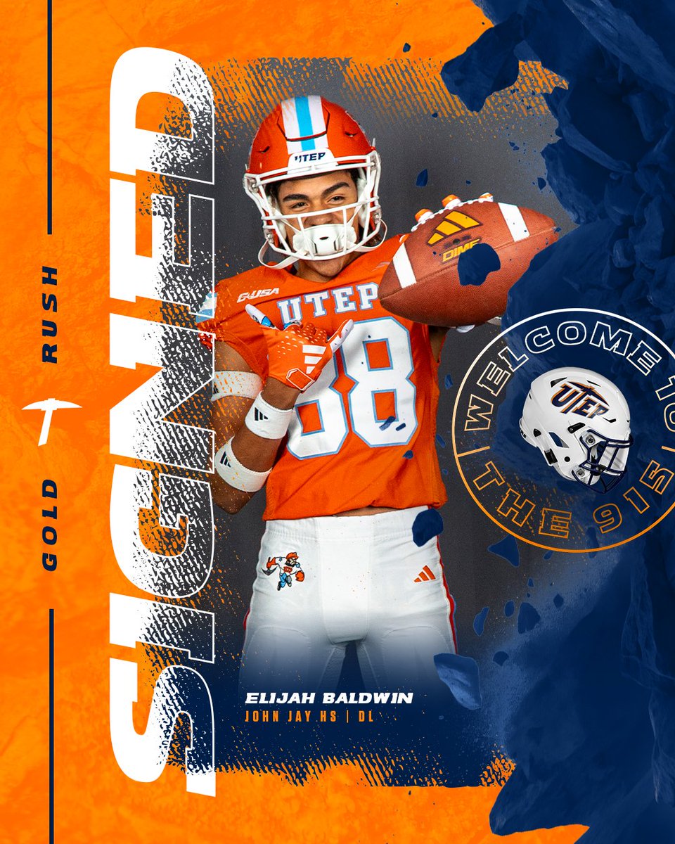 𝓼𝓲𝓰𝓷𝓮𝓭✍️ —> Elijah Baldwin 
 
Welcome to the 915‼️ 
 
#WinTheWest 🏈 
#PicksUp ⛏️ 
#OKG 😤
