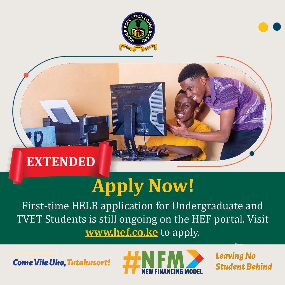 MaasaimaraTVC's tweet photo. Notice!!Higher Education Financing(HEF) is still ongoing for first time applicants. Visit our Hef desk at the registry office for free and instant application. https://t.co/ZLS6wLlBK3