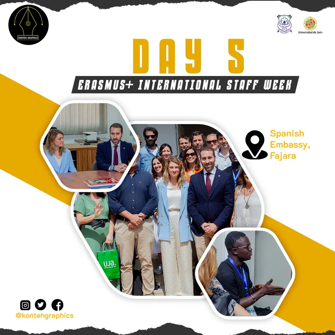 kontehgraphics's tweet photo. Day 5 concluded with visits to the Ministry of Higher Education and the Spanish Embassy, marking the end of an enriching week-long staff event. 🌐🏛️ Thanks to all participants for a memorable week! #InternationalExchange #StaffWeekClosure https://t.co/BGSPzkkGIS
