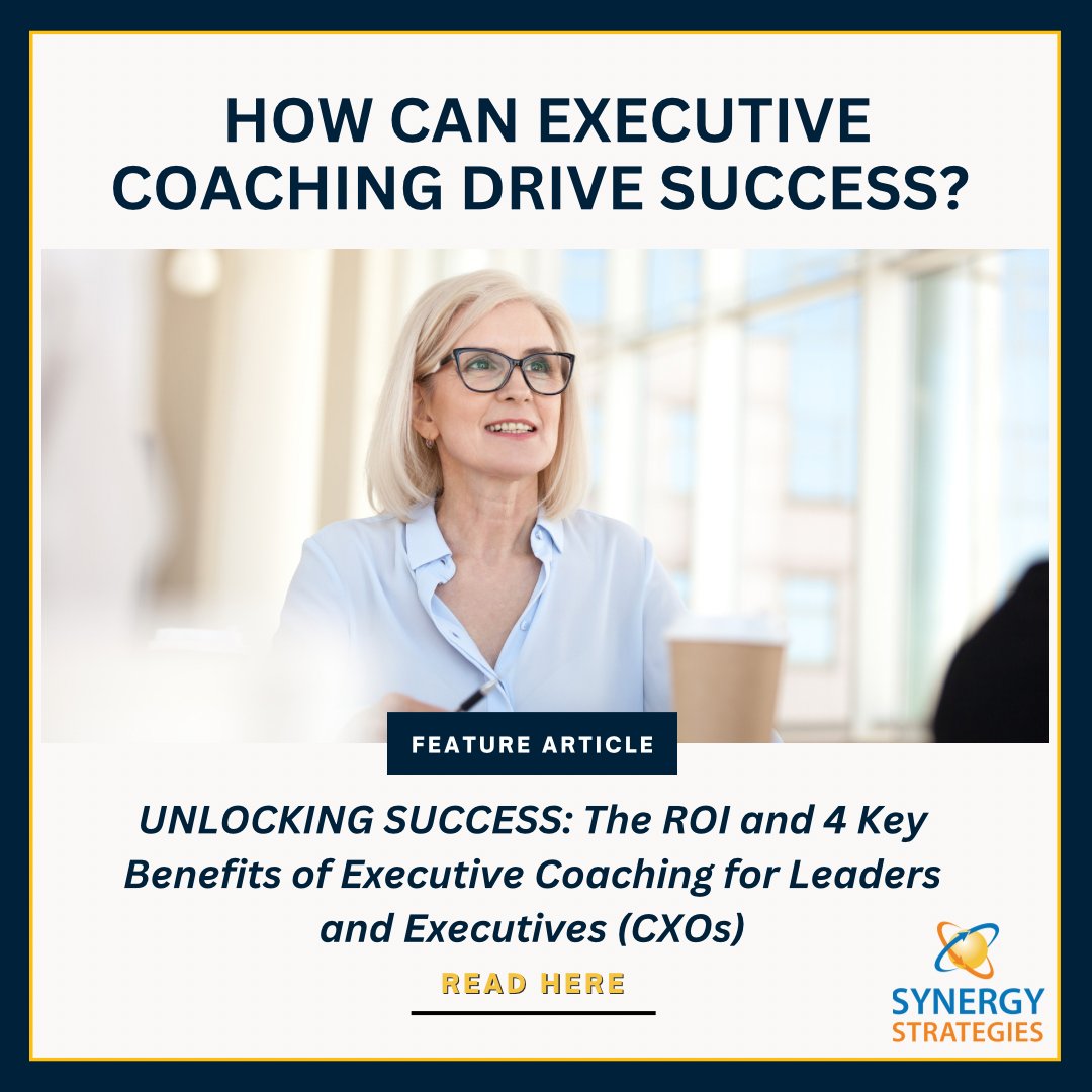 Ever wondered how top leaders elevate their game? 

✅ Subscribe to the blog to get future leadership tips: synergystrategies.com/tips-to-work-e…🚀🏡

#ChristyGeiger #SynergyStrategies #ExecutiveCoaching #LeadershipSuccess #ROI