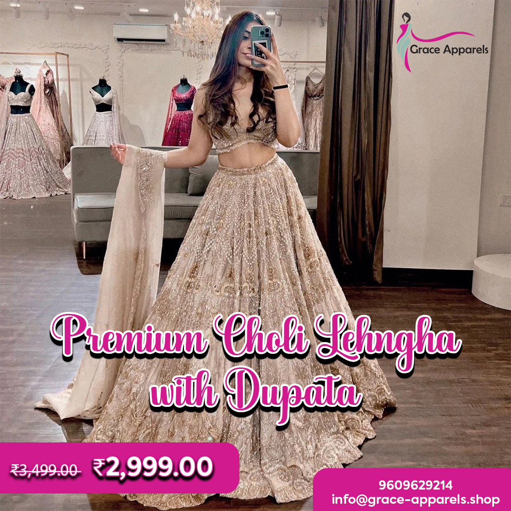 graceapparels10's tweet image. Radiate elegance in our Choli Lehnga ensemble with a delicate dupatta! The subtle embroidery and pastel tones create a timeless and sophisticated look. Perfect for a classic touch at weddings and special occasions. 

#graceapparelsshop #ElegantEnsemble #SophisticatedStyle