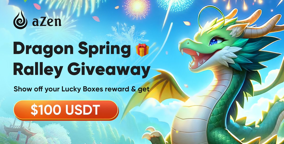 Layer_VK's tweet photo. As of yesterday, the #DragonSpringRally boasts an impressive 17,886 participants, who have collectively opened 88,420 Lucky boxes!
Feeling lucky? Share your reward history in the comments and tag three friends. We'll pick 10 fortunate users to receive $10 each as a reward! 🎁
Join the rally now! 🐉
New to aZen? Download & start earning today: 📍https://t.co/vFGjYN3ceu
#azennetwork #WinBig