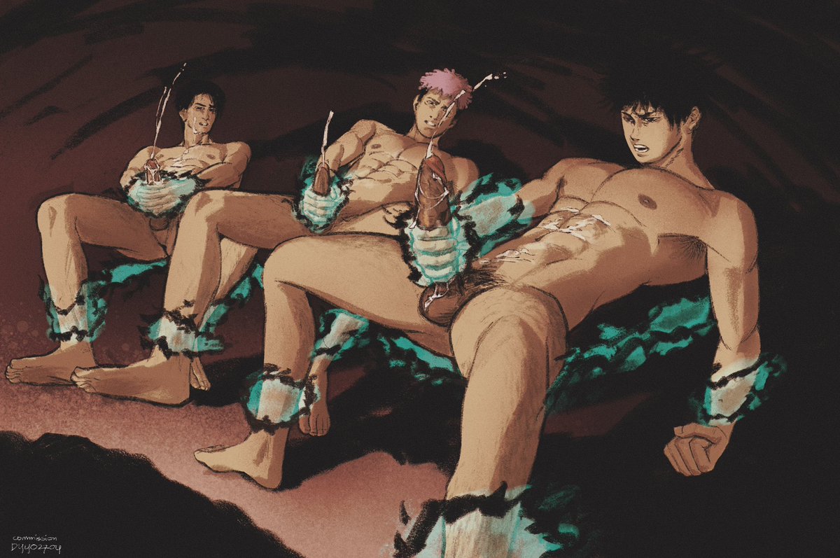 Yuji, Megumi, and Yuta seem to have gotten stuck in a pretty horny domain… and stoic Megumi’s drawing the attention too…

Commissioned by <a href="/Yeetbeetneet02/">🔞</a> 🫶

#megumifushiguro #yujiitadori #yutaokkotsu #jujutsukaisen #jjk #nsfw