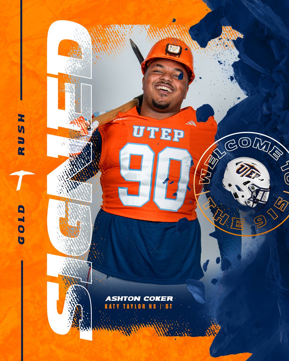 𝓼𝓲𝓰𝓷𝓮𝓭✍️ —> Ashton Coker 
 
Welcome to the 915‼️ 
 
#WinTheWest 🏈 
#PicksUp ⛏️ 
#OKG 😤