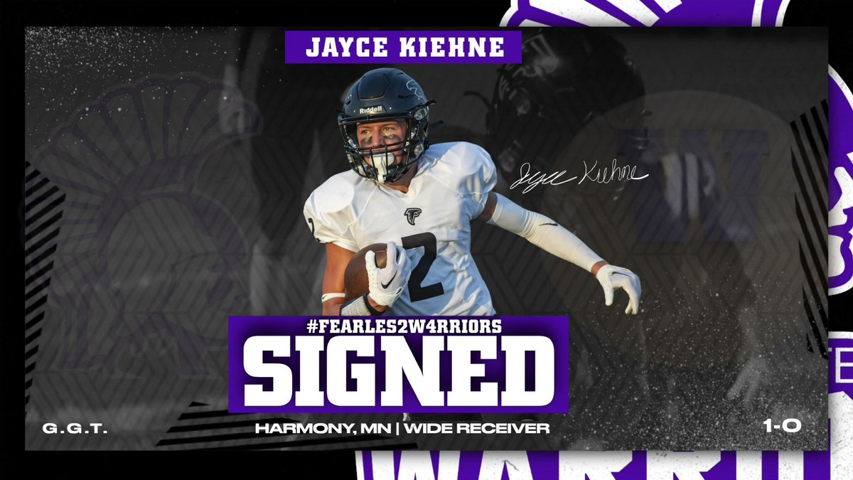 WinonaState_FB's tweet photo. 🟣⚔️SIGNED⚔️🟣 

Welcome Home @jaycekiehne 

#Fearles2W4rriors x #GGT⚔️ https://t.co/PBzFkOPpmo