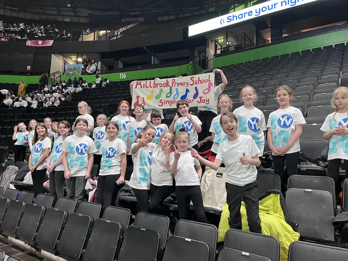Millbrook Primary are ready for <a href="/YVconcerts/">Young Voices</a>! 🎶