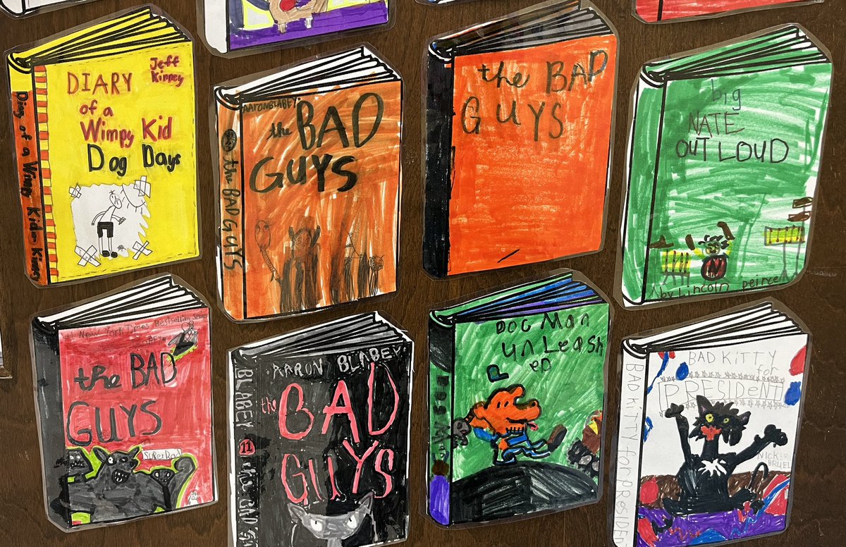 MrsLaMottGrade3's tweet photo. For “I Love to Read” month, we created book covers for our favorite books! Check out how AWESOME they are! ❤️📚 #HLWWProud #LakerProud  #HLWWLakers #3rdgrade #LakerLeaders #WeAreAllLakers #ilovetoreadmonth https://t.co/gdh242mZn2